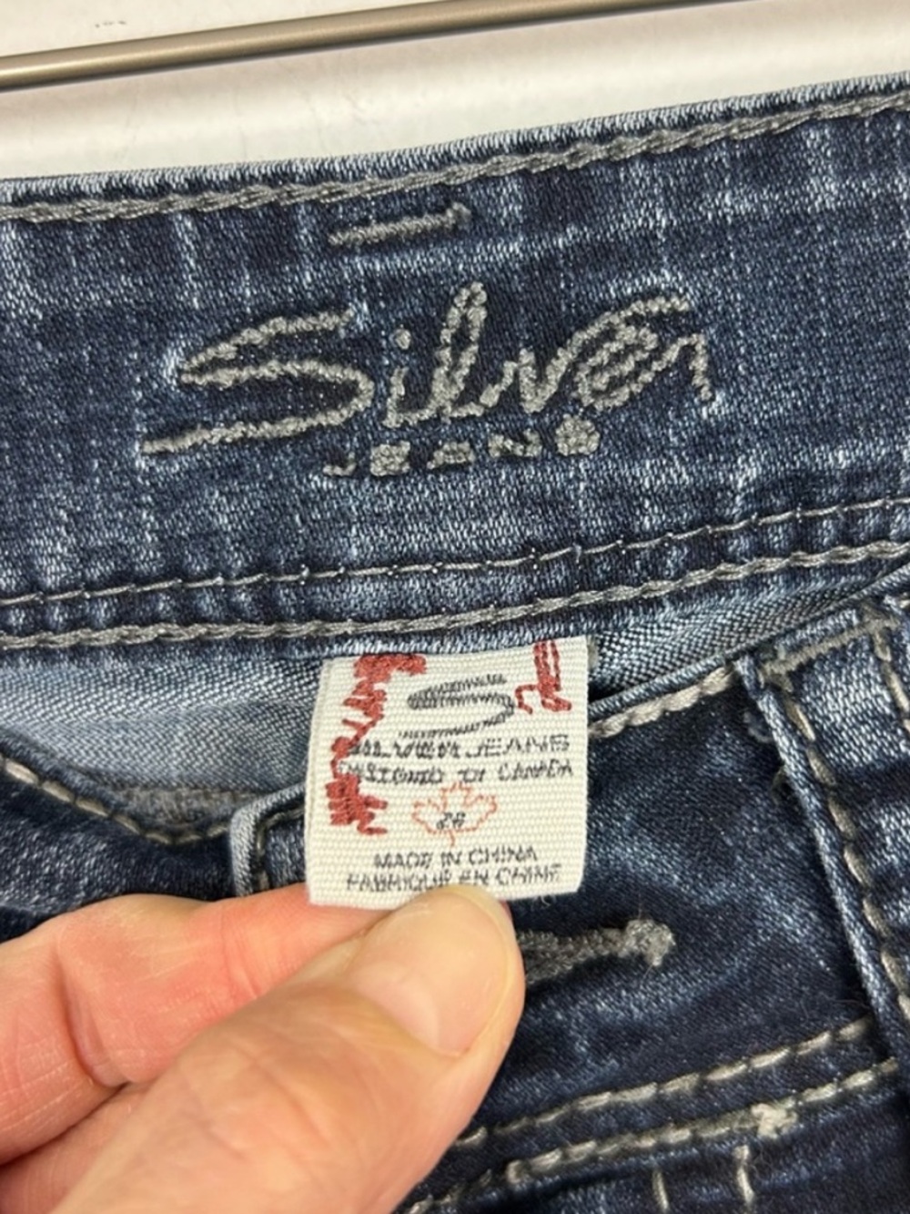 Silver Jeans Suki Surplus Bootcut Dark Wash Size 26 Western Cowgirl Rodeo - Picture 4 of 8